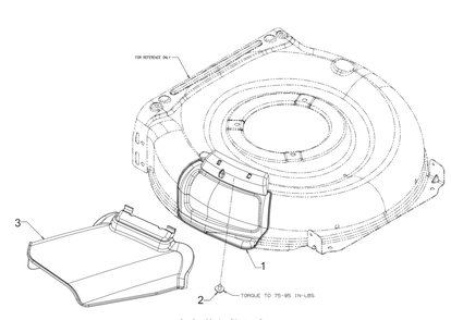 Side Discharge Chute Diagram and Parts List for SC500EQ (12ACP2J6710)(2019) Cub Cadet Lawn Mower